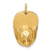 14K Yellow Gold 3-D Large Firemans Helmet Charm view 1