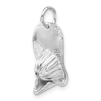 14K White Gold 3-D Large Firemans Helmet Charm view 5
