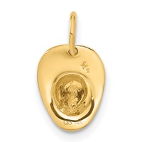 14K Yellow Gold 3-D Firemans Helmet Charm view 3