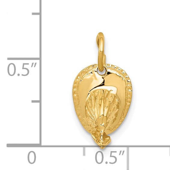 14k  3-D Firemans Helmet Charm