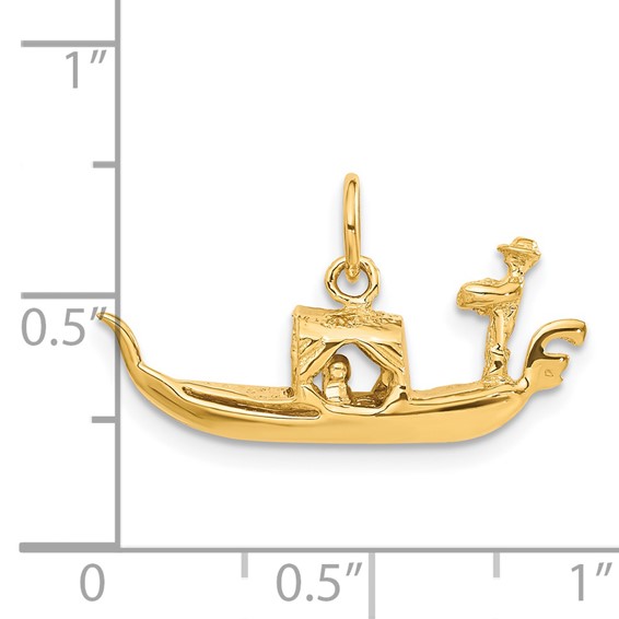 14K  3-D Gondola Charm