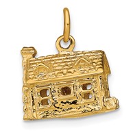 14K Yellow Gold 3-D House Charm view 3
