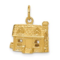 14K Yellow Gold 3-D House Charm view 1