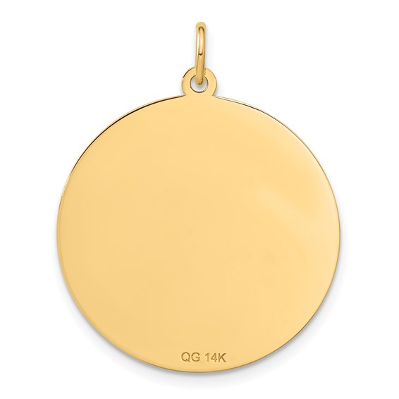 14K HAPPY ANNIVERSARY with Hearts 25mm Engravable Disc Charm