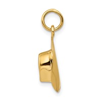 14K 3-D Cowboy Hat Charm view 2
