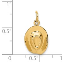 14K 3-D Cowboy Hat Charm view 4
