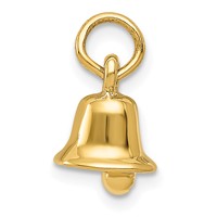 14K Yellow Gold 3-D Wedding Bell Charm view 2