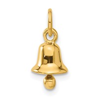 14K Yellow Gold 3-D Wedding Bell Charm view 3