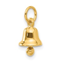 14K Yellow Gold 3-D Wedding Bell Charm view 5