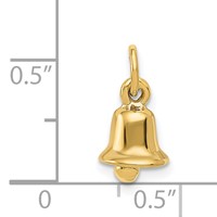14K Yellow Gold 3-D Wedding Bell Charm view 4