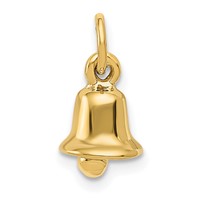 14K Yellow Gold 3-D Wedding Bell Charm view 1