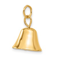 14K Yellow Gold Moveable 3-D Wedding Bell Charm view 5
