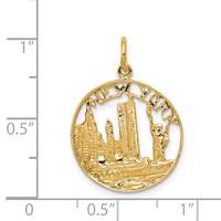 14K New York Skyline Charm view 4