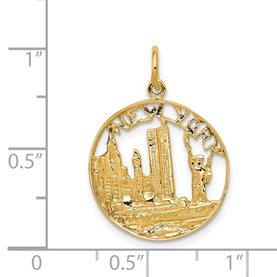 Gol dNew York City Skyline Charm