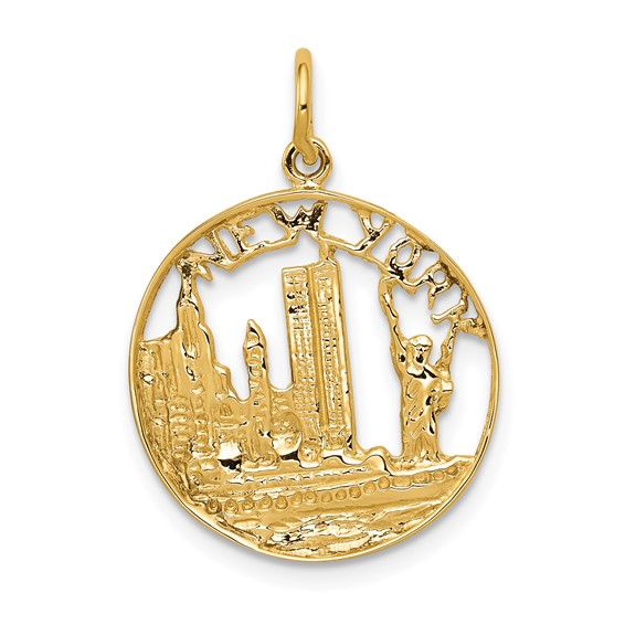Gol dNew York City Skyline Charm