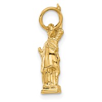 14K Yellow Gold 3-D Statue of Liberty Charm view 3