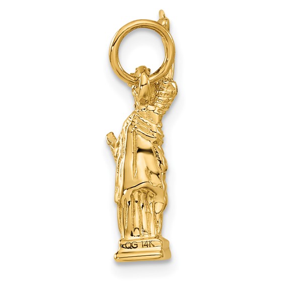 14k  3-D Statue Of Liberty Charm