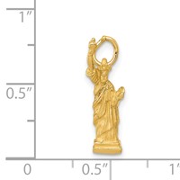 14K Yellow Gold 3-D Statue of Liberty Charm view 4