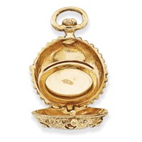 14K Yellow Gold Vintage Fancy Domed 20mm Round Locket view 3