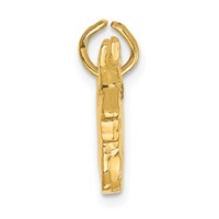 14K Yellow Gold Ruby Eye Scottie Dog Charm view 2