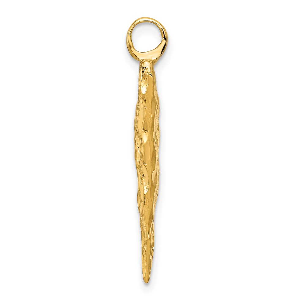 14k 3D Arrow Head Charm (A0932)