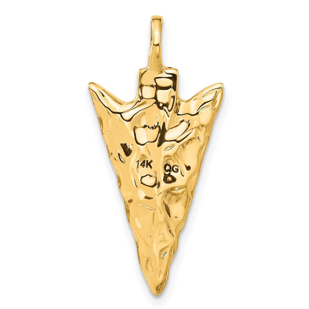 14k 3D Arrow Head Charm (A0932)