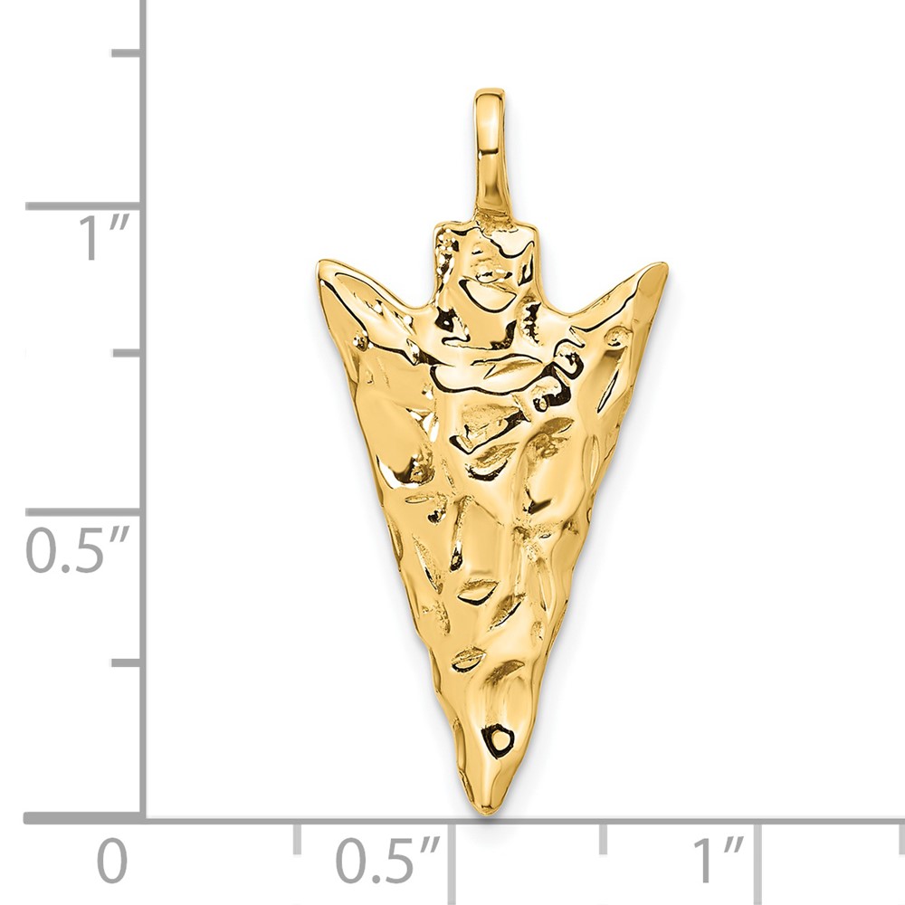 14k 3D Arrow Head Charm (A0932)