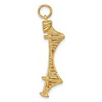 14K Yellow Gold 3-D Golden Gate Bridge Charm view 3