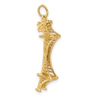 14K Yellow Gold 3-D Golden Gate Bridge Charm view 5