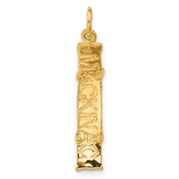 14K Yellow Gold 3D Mackinac Bridge Charm view 4