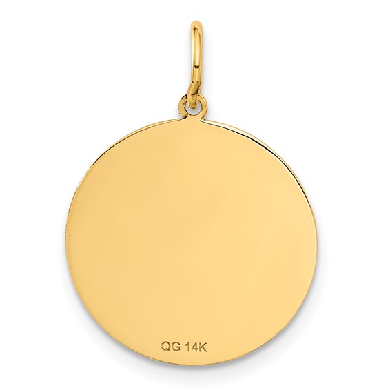 14k GRADUATION DAY Engravable Disc Charm
