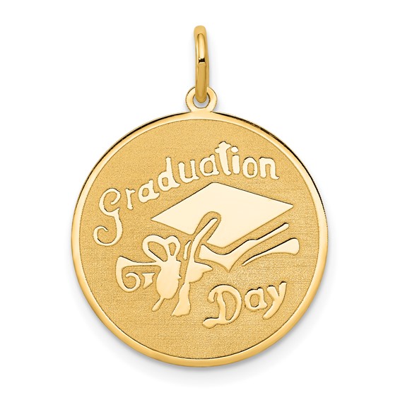 14k GRADUATION DAY Engravable Disc Charm