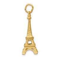 14K Yellow Gold 3-D Eiffel Tower Charm view 2