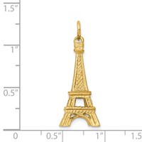 14K Yellow Gold 3-D Eiffel Tower Charm view 4