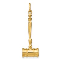 14K 3-D Gavel Charm view 3