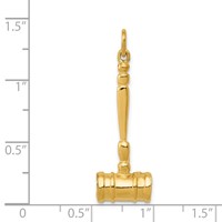 14K 3-D Gavel Charm view 4