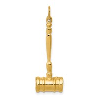 14K 3-D Gavel Charm view 1