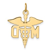 14K Yellow Gold Large M.d. Caduceus Charm view 3