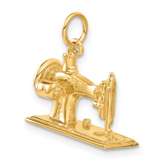 14K  3-D Antique Sewing Machine Charm