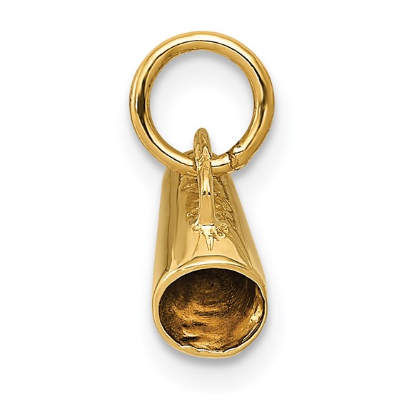 14K 3-D Small Megaphone Charm