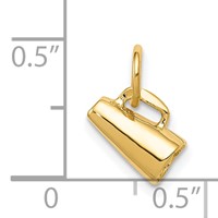14K Yellow Gold 3-D Small Megaphone Charm view 3