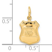 14K Police Badge Charm view 4
