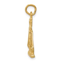 14K Yellow Gold Scales of Justice Charm view 2