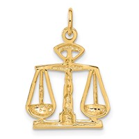 14K Yellow Gold Scales of Justice Charm view 3