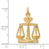 14K Yellow Gold Scales of Justice Charm view 4