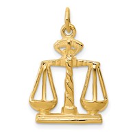 14K Yellow Gold Scales of Justice Charm view 1