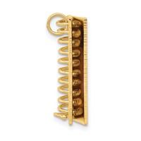 14K Yellow Gold 3-D Passport Opens Charm view 2