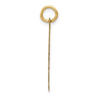 14K Yellow Gold Wrestling Scalloped Edge 18mm Engravable Disc Charm view 2