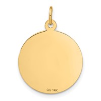 14K Happy Anniversary 20mm Engravable Disc Charm view 3