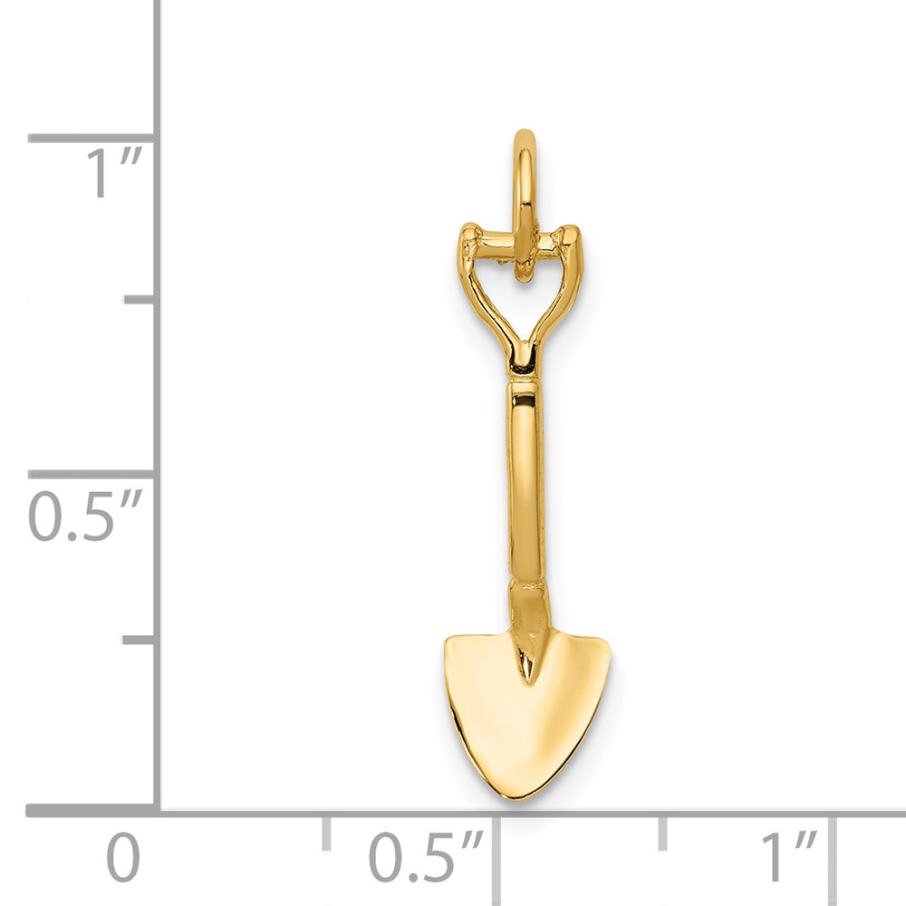 14k 3-D Spade Charm (A2140)